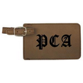 Luggage ID Tag - Dark Brown, Leatherette